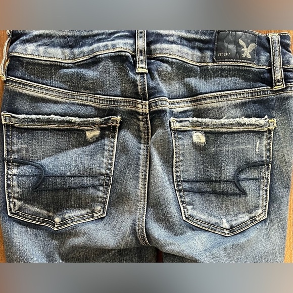 American Eagle AE Outfitters super stretch jegging crop denim jeans SZ 4 regular - Picture 6 of 8